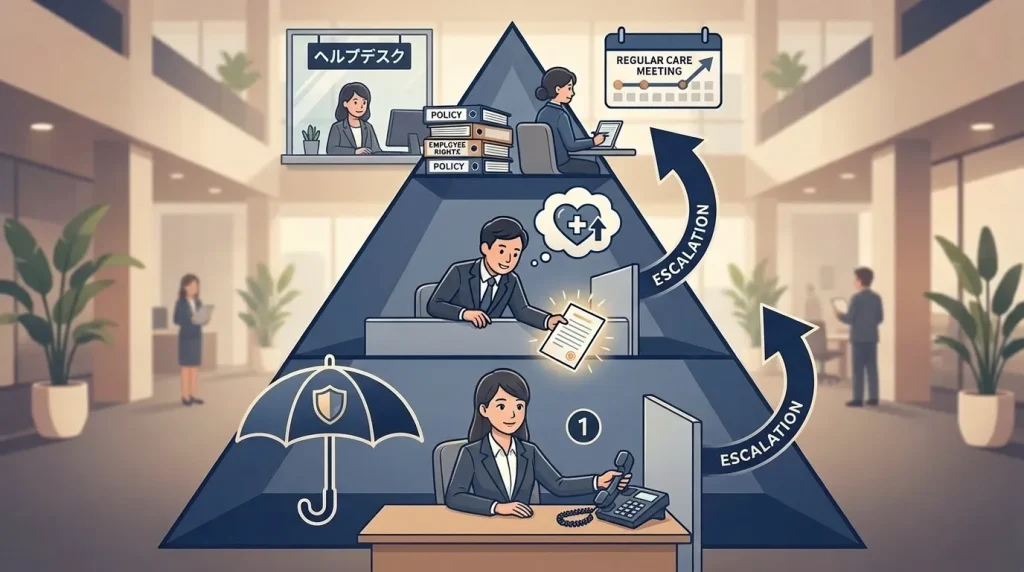 電話のカスハラ対策の基本:発生時の対応フロー